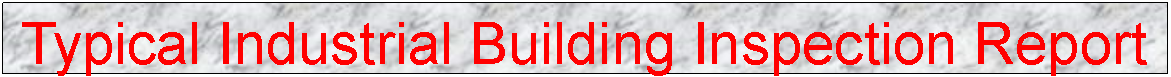 Text Box: Typical Industrial Building Inspection Report